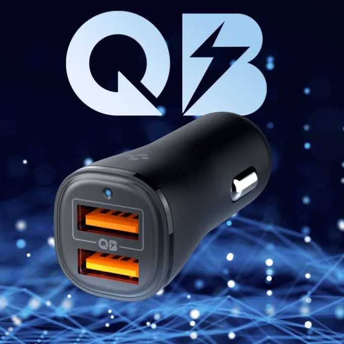 ŁADOWARKA SAMOCHODOWA SPIGEN ESSENTIAL EV302 2-PORT CAR CHARGER 30W CZARNA
