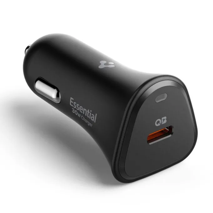 ŁADOWARKA SAMOCHODOWA SPIGEN ESSENTIAL EV301 1-PORT CAR CHARGER 30W BLACK