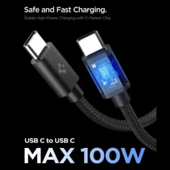 ŁADOWARKA SIECIOWA SPIGEN EE451EU ESSENTIAL 1-PORT 45W Z KABLEM USB-C CZARNA