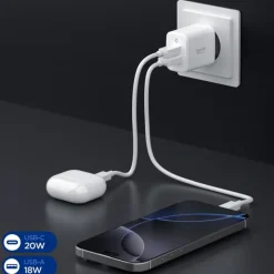 ŁADOWARKA SIECIOWA SPIGEN ESSENTIAL EE202EU 2-PORTOWA 20W BIAŁA