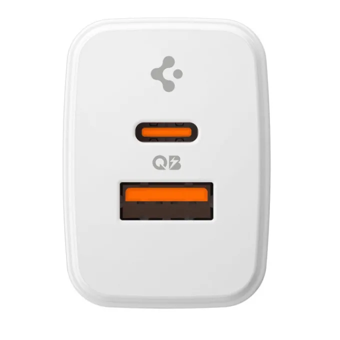 ŁADOWARKA SIECIOWA SPIGEN ESSENTIAL EE202EU 2-PORTOWA 20W BIAŁA