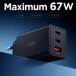 ŁADOWARKA SIECIOWA SPIGEN ESSENTIAL EE673EU 3-PORTOWA 67W CZARNA