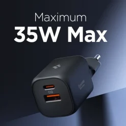 ŁADOWARKA SIECIOWA SPIGEN ESSENTIAL EE352EU 2-PORTOWA 35W CZARNA