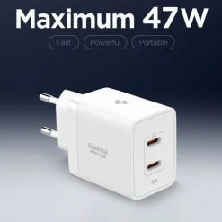 ŁADOWARKA SIECIOWA SPIGEN ESSENTIAL EE472EU 2-PORTOWA 47W BIAŁA