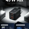 ŁADOWARKA SIECIOWA SPIGEN ESSENTIAL 47W USB-C USB-A EE473EU CZARNA