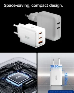 ŁADOWARKA SIECIOWA USB-C USB-A SPIGEN ESSENTIAL 47W EE473EU BIAŁA
