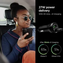 Ładowarka SPIGEN STEADIBOOST F31QC 2-PORT CAR CHARGER PD27W/QC3.0 BLACK