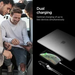 Ładowarka SPIGEN STEADIBOOST F31QC 2-PORT CAR CHARGER PD27W/QC3.0 BLACK
