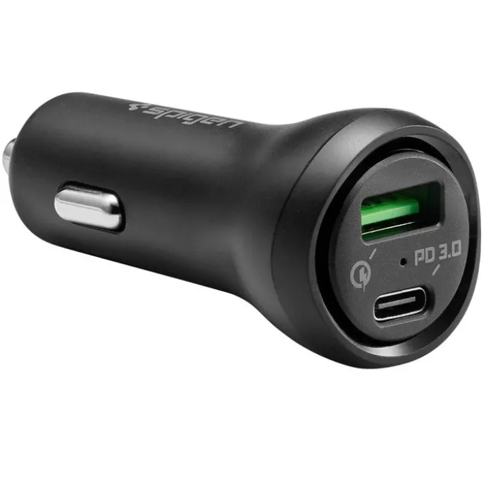 Ładowarka SPIGEN STEADIBOOST F31QC 2-PORT CAR CHARGER PD27W/QC3.0 BLACK