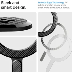 Blaszka Ring Spigen Onetap Ring Magnetic Magsafe Plate Carbon