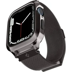 Etui i Pasek Spigen Metal Fit Pro Apple Watch SE 4 5 6 7 8 9 44 / 45 mm Grafitowe