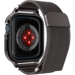 Etui i Pasek Spigen Metal Fit Pro Apple Watch SE 4 5 6 7 8 9 44 / 45 mm Grafitowe