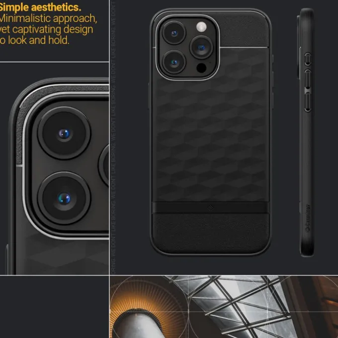 Etui iPhone 15 Pro Max Caseology Parallax Mag Magsafe Matte Black Case