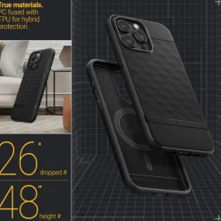 Etui iPhone 15 Pro Max Caseology Parallax Mag Magsafe Matte Black Case