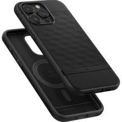 Etui iPhone 15 Pro Max Caseology Parallax Mag Magsafe Matte Black Case