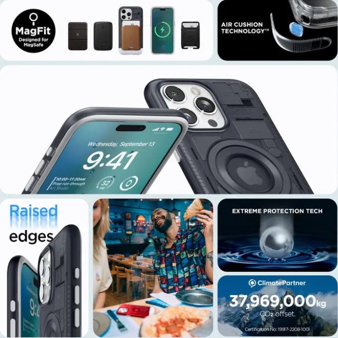 Etui iPhone 15 Pro Max Spigen Classic C1 Mag Magsafe Graphite Case