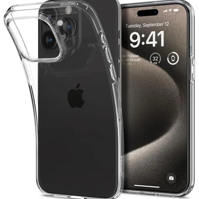 Etui iPhone 15 Pro Max Spigen Liquid Crystal Crystal Clear Case