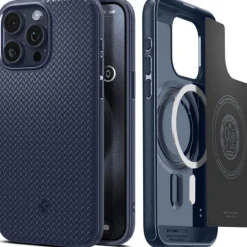 Etui iPhone 15 Pro Max Spigen Mag Armor Magsafe Navy Blue Case