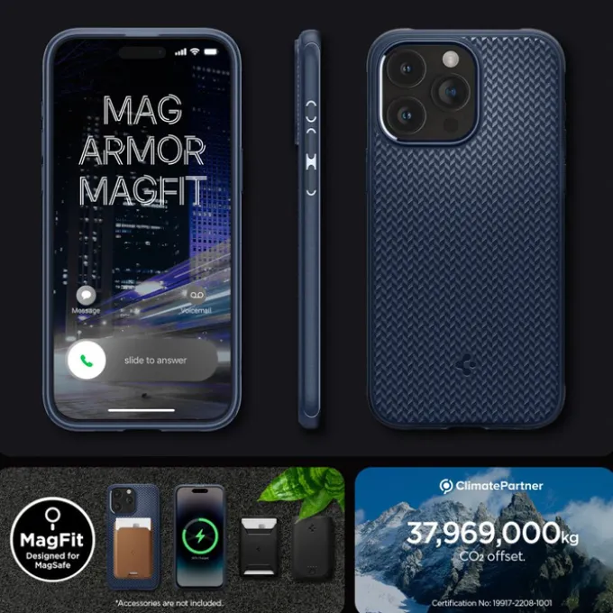 Etui iPhone 15 Pro Max Spigen Mag Armor Magsafe Navy Blue Case