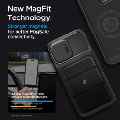 Etui iPhone 15 Pro Max Spigen Optik Armor Mag Magsafe Black Case