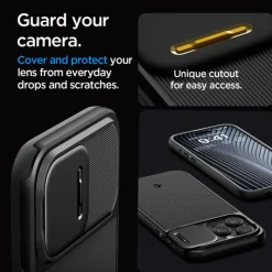 Etui iPhone 15 Pro Max Spigen Optik Armor Mag Magsafe Black Case