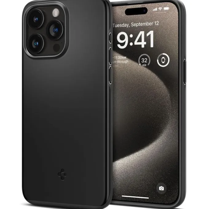 Etui iPhone 15 Pro Max Spigen Thin Fit Black Case