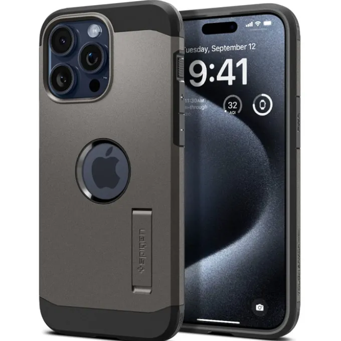 Etui iPhone 15 Pro Max Spigen Tough Armor Mag Magsafe Gunmetal