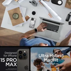 Etui iPhone 15 Pro Max Spigen Ultra Hybrid Mag Magsafe Zero One White Case