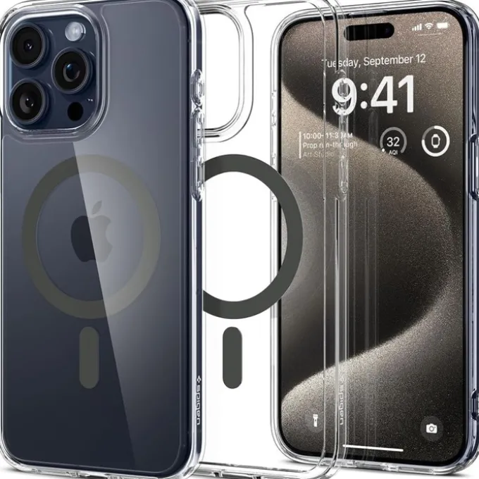 Etui iPhone 15 Pro Max Spigen Ultra Hybrid Mag Magsafe Graphite Case