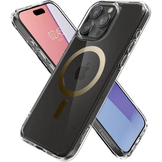 Etui iPhone 15 Pro Max Spigen Ultra Hybrid Mag Magsafe Gold Case