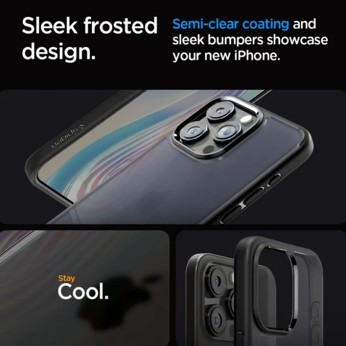 Etui iPhone 15 Pro Max Spigen Ultra Hybrid Frost Black Case