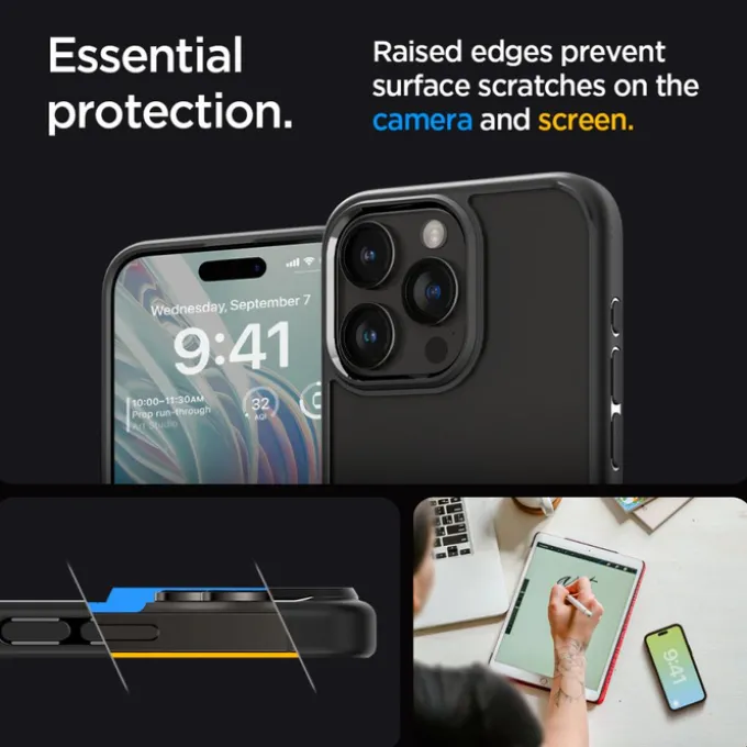 Etui iPhone 15 Pro Max Spigen Ultra Hybrid Matte Black Case
