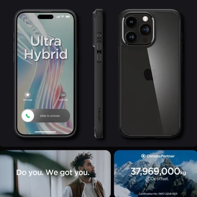 Etui iPhone 15 Pro Max Spigen Ultra Hybrid Matte Black Case