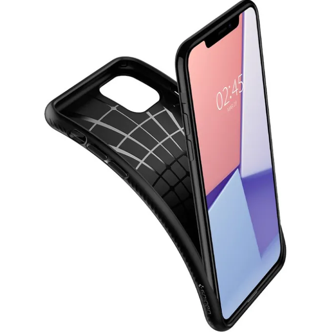 Etui Iphone 11 SPIGEN Liquid Air Apple Matte Black Czarne Case
