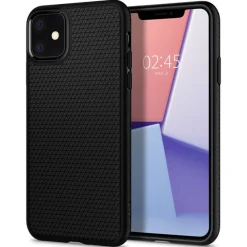 Etui Iphone 11 SPIGEN Liquid Air Apple Matte Black Czarne Case