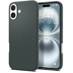 Etui iPhone 16 Spigen Liquid Air Abyss Green