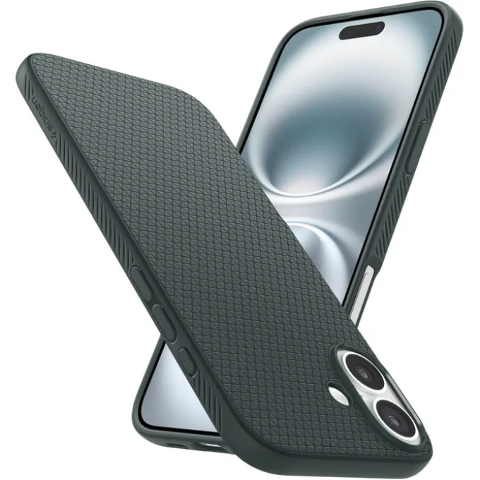 Etui iPhone 16 Spigen Liquid Air Abyss Green