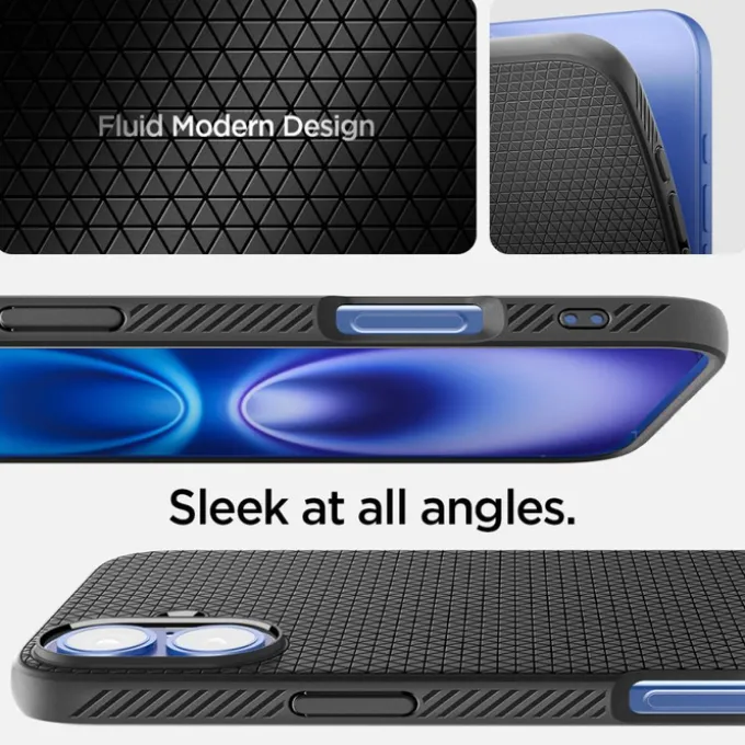 Etui iPhone 16 Spigen Liquid Air Matte Black