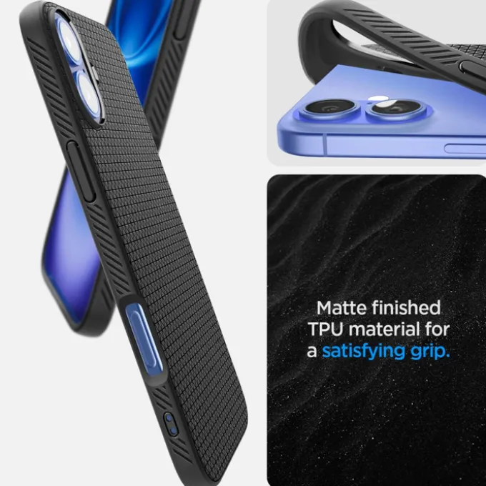 Etui iPhone 16 Spigen Liquid Air Matte Black
