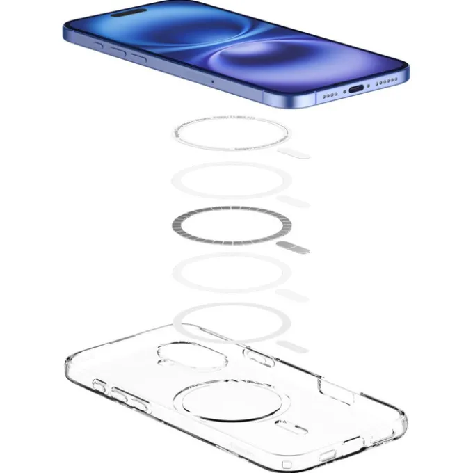 Etui iPhone 16 Spigen Liquid Crystal Mag Magsafe Clear