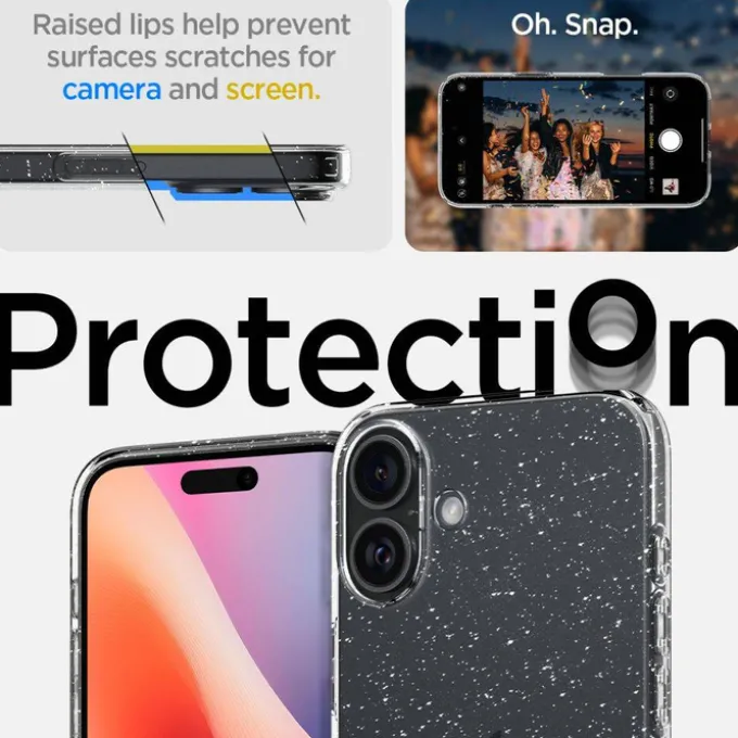 Etui iPhone 16 Spigen Liquid Crystal Glitter Crystal