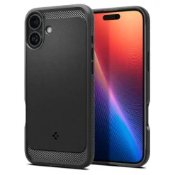 Etui iPhone 16 Spigen Rugged Armor Mag Magsafe Matte Black