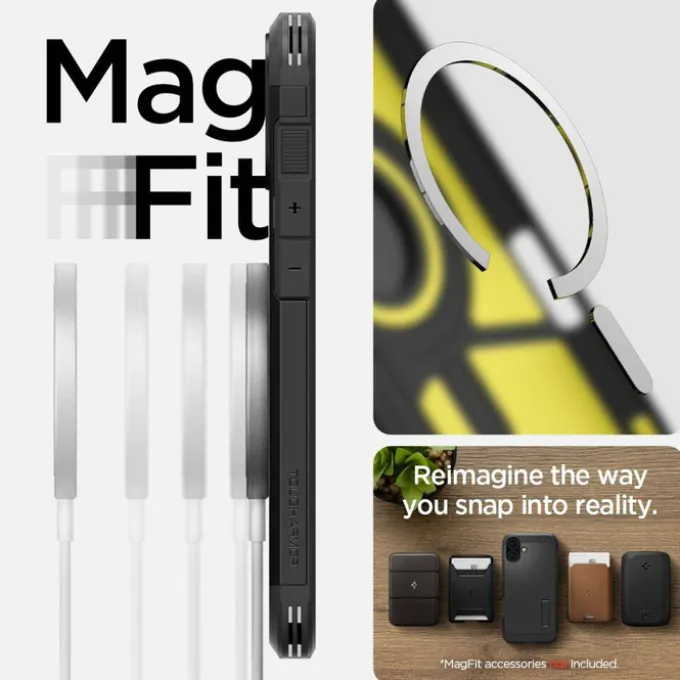 Etui iPhone 16 Spigen Tough Armor Mag Magsafe Black