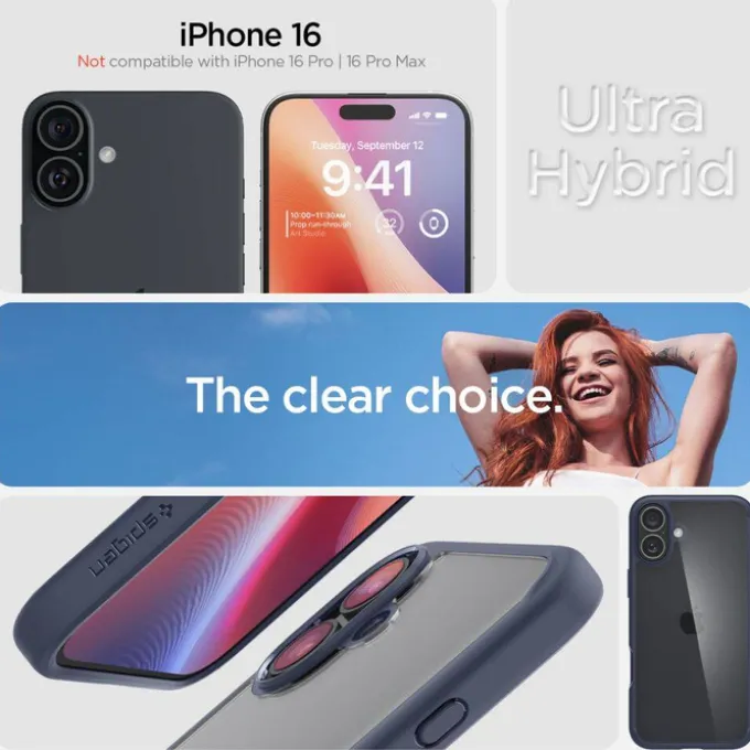 Etui iPhone 16 Spigen Ultra Hybrid Navy Blue