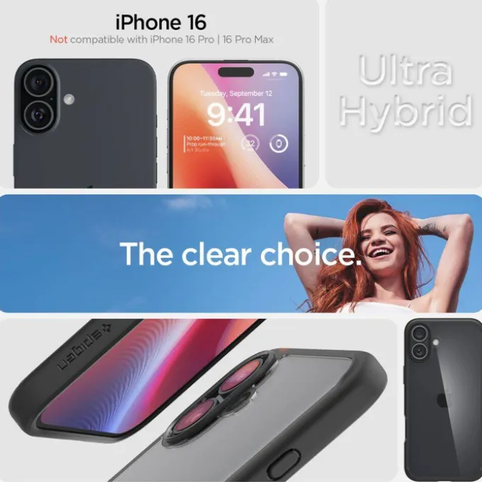 Etui iPhone 16 Spigen Ultra Hybrid Matte Black