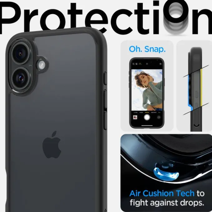 Etui iPhone 16 Spigen Ultra Hybrid Matte Black