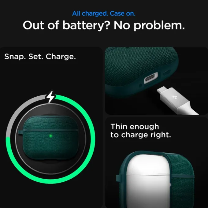 ETUI SPIGEN AIRPODS PRO 3 URBAN FIT MIDNIGHT GREEN