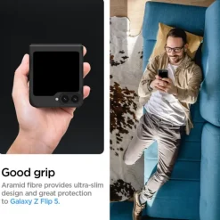 ETUI SPIGEN AIRSKIN SAMSUNG GALAXY Z FLIP 6 / 7 FE ARAMID BLACK
