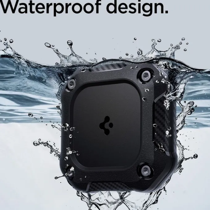 ETUI SPIGEN APPLE AIRTAG 1 / 2 TOUGH ARMOR BLACK