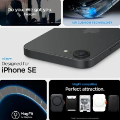 ETUI SPIGEN APPLE IPHONE 17E/16E ULTRA HYBRID S MAGSAFE FROST BLACK